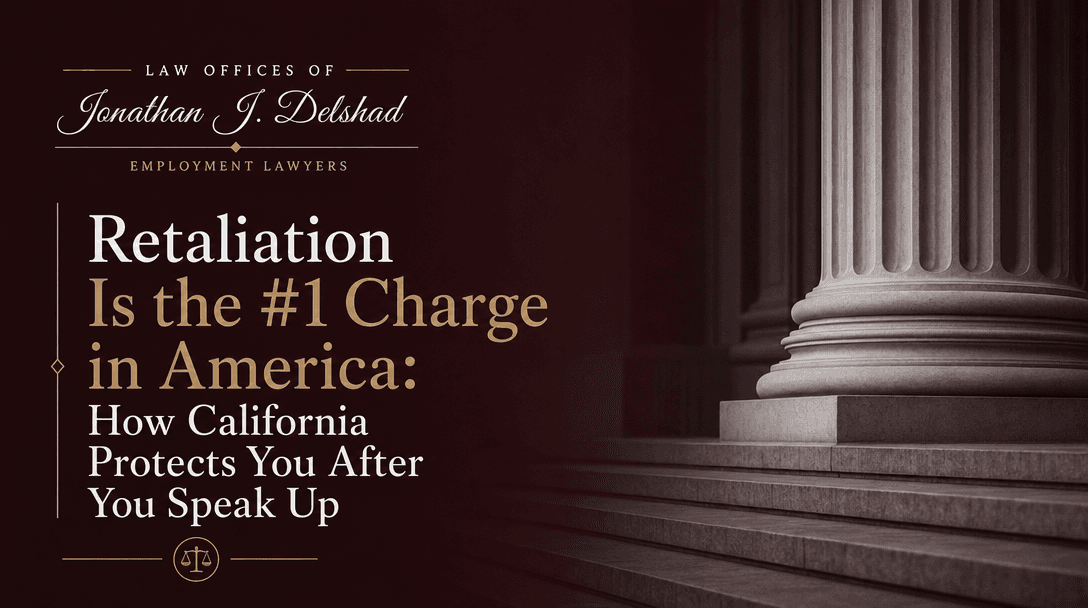 Retaliation Is the #1 Charge in America: How California Protects You After You Speak Up — Law Offices of Jonathan J. Delshad